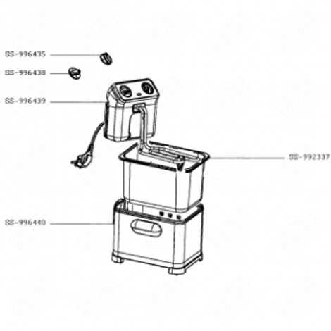 BOX + RESISTANCE WITHOUT BUTTONS (MARK SS-996439) ELECTRIC FRYERS - SS-996439