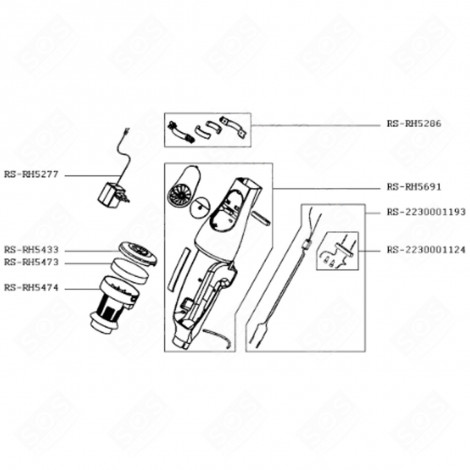 UPPER BODY (REFERENCE RS-RH5691) VACUUM CLEANER  - RS-RH5691