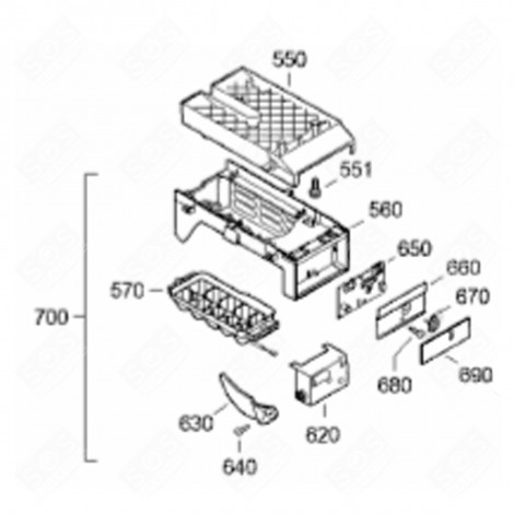 CONTROL BOARD (REFERENCE 650) REFRIGERATOR, FREEZER - 6114245