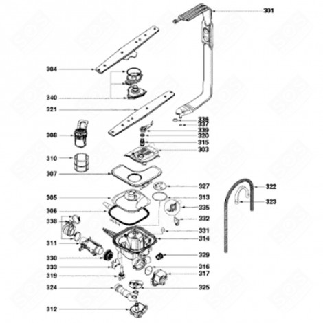 INTERMEDIATE DISTRIBUTOR (REFERENCE 304) DISHWASHER - 32X4291