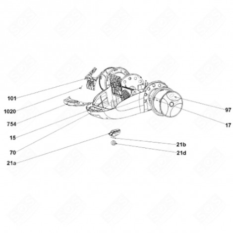 REAR WHEEL (REFERENCE 17) VACUUM CLEANER  - 49025478