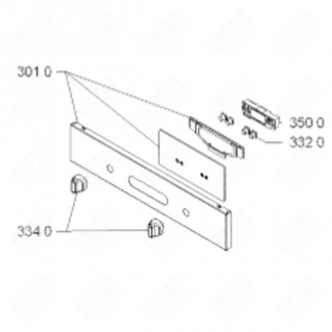 BUTTON (MARKING 334 0) GAS / ELECTRIC OVENS - 481010367417