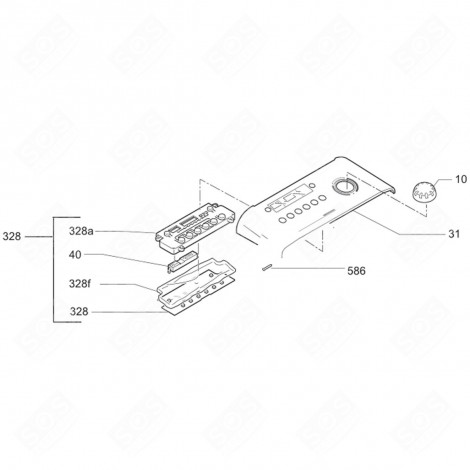 ELECTRONIC CARD, COMPLETE MODULE (MARK 328) WASHING MACHINES - 46005390