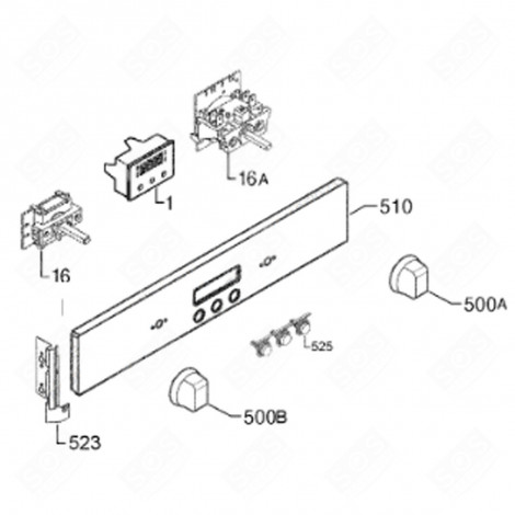 SELECTOR BUTTON (MARK 500B) GAS / ELECTRIC OVENS - 3550410801