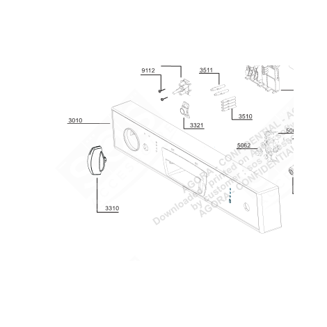 PANEL STRIP (REF. 3010) DISHWASHER - 1780241400