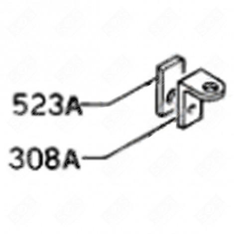 UPPER HINGE (REFERENCE 308A) TUMBLE DRYER - 1240018000