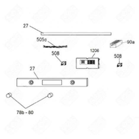 DASHBOARD (REFERENCE 27) GAS / ELECTRIC OVENS - 42824503