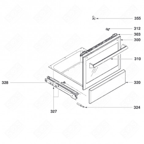 OUTER GLASS (MARK 300) GAS / ELECTRIC OVENS - AS0001469