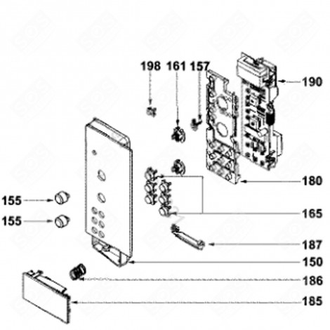 BUTTON (REFERENCE 185) MICROWAVE OVENS - 74X8302