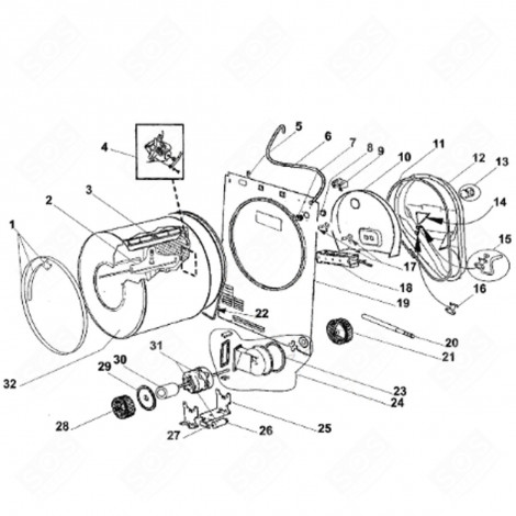 SAFETY THERMOSTAT (MARK 15) TUMBLE DRYER - 61740