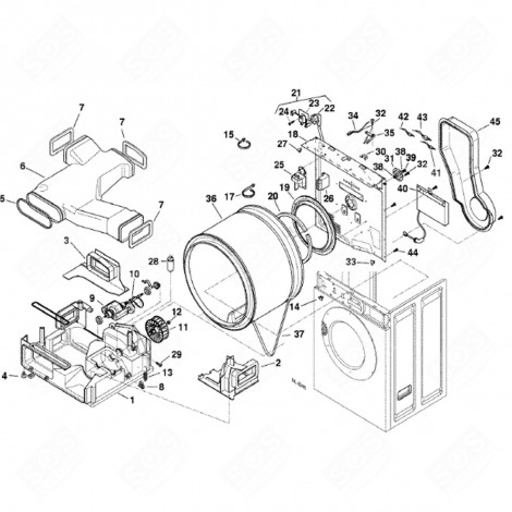 MOTOR (MARK 9) TUMBLE DRYER - 57X1580