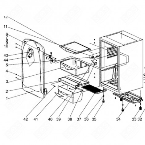 SWITCH (REFERENCE 38) REFRIGERATOR, FREEZER - 41X0466