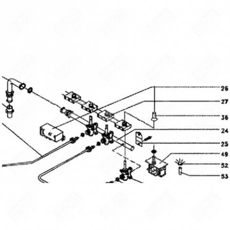 PIPE (MARK 24) ELECTRIC / GAS HOBS - 95X0456