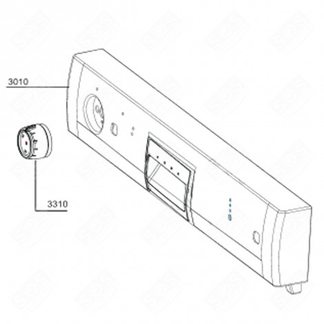 PANEL STRIP (REF. 3010) DISHWASHER - 1780186400