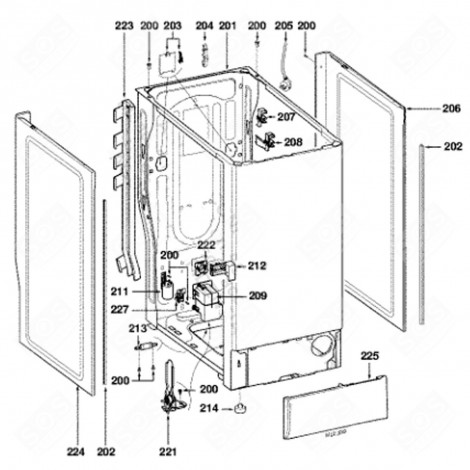 POWER CORD (MARK 205) WASHING MACHINES - 55X7495