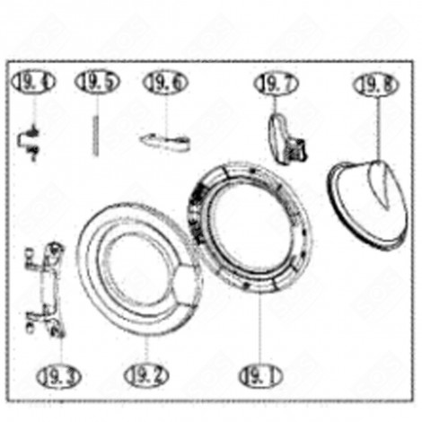 PORTHOLE FRAME (REFERENCE 19.1) WASHING MACHINES - 25401