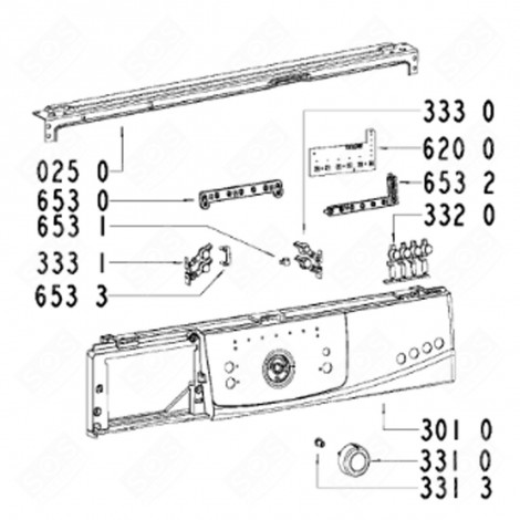 COMPLETE ORIGINAL PANEL (MARK 301 0) WASHING MACHINES - 481245217665