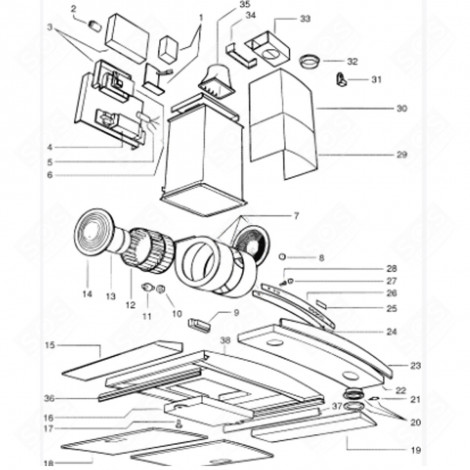 DASHBOARD GLASS (MARK 23) EXTRACTOR HOOD - C00134799