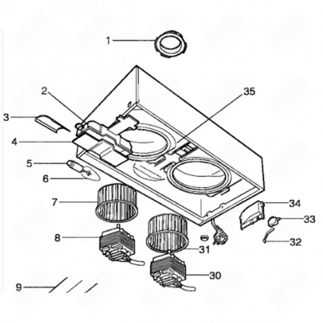 MOTOR (MARK 8) EXTRACTOR HOOD - C00135450