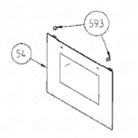 DOOR GLASS (MARK 54) GAS / ELECTRIC OVENS - 20789999