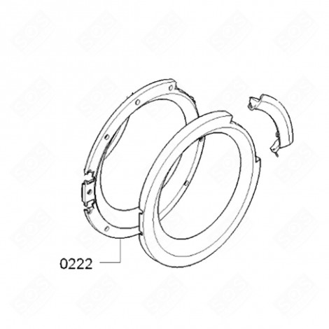 ORIGINAL INNER WINDOW FRAME MARKING 0222 WASHING MACHINES - 00747529, 747529