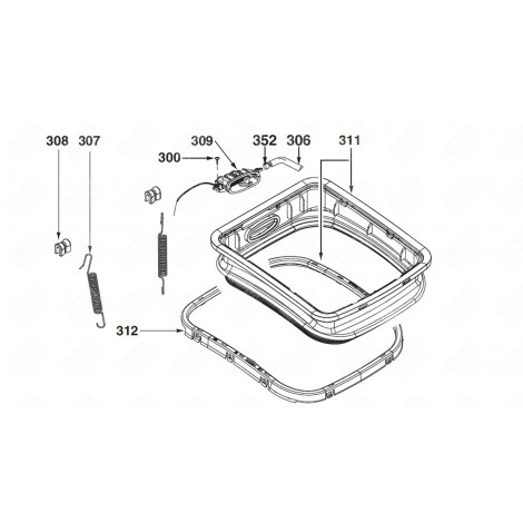 SUSPENSION SPRING (CODE 307) WASHING MACHINES - 52X5127