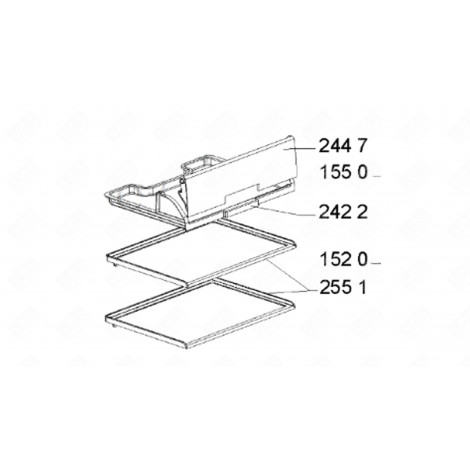 SHELF, RACK (CODE 255 1) REFRIGERATOR, FREEZER - 481245088411