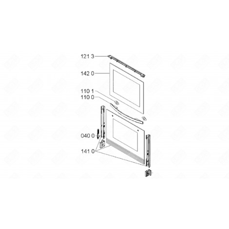 OUTER GLASS (REFERENCE 141 0) GAS / ELECTRIC OVENS - 481245059959