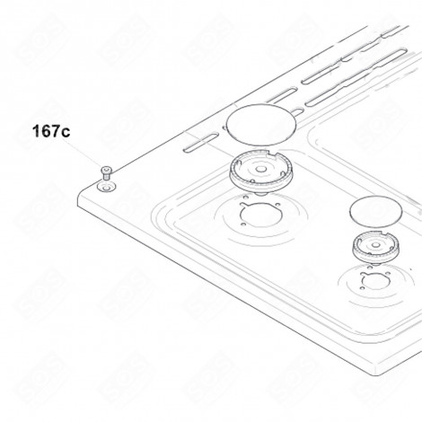 HINGE SUPPORT WITH REFERENCE 167C GAS / ELECTRIC OVENS - 42391175