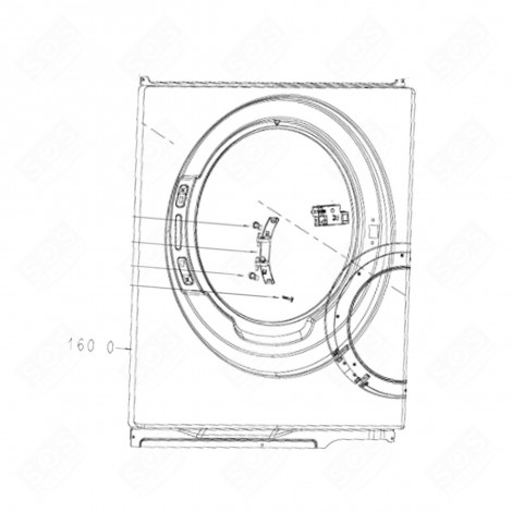 ORIGINAL FRONT PANEL (MARK 1600) WASHING MACHINES - 481010721766, C00375022