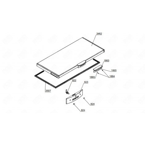 DOOR SEAL REF. 3507 REFRIGERATOR, FREEZER - 4662520300