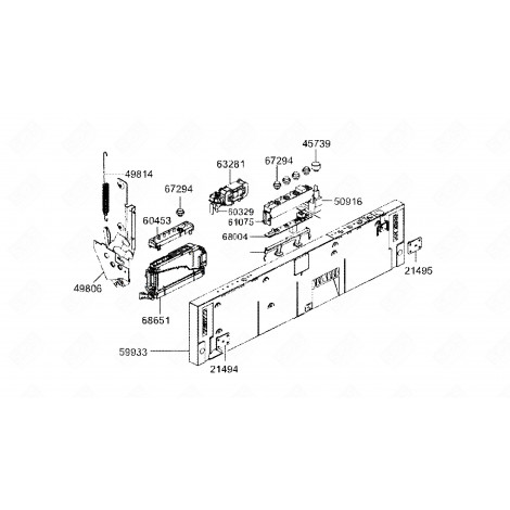 ELECTRONIC MODULE (REFERENCE 6804) DISHWASHER - 811650608