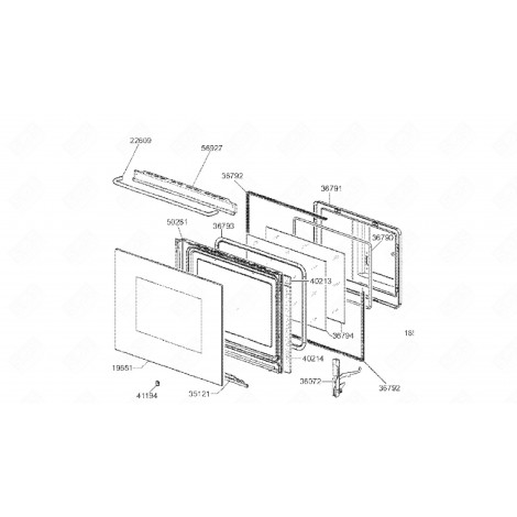 OUTER GLASS (REFERENCE 19881) GAS / ELECTRIC OVENS - 772530662