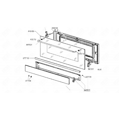 OUTER GLASS (MARK N°44949) GAS / ELECTRIC OVENS - 692531191