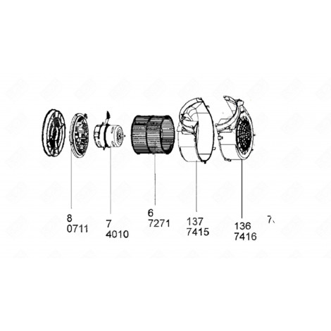 DOUBLE TURBINE (REFERENCE 7271) EXTRACTOR HOOD - 596A59