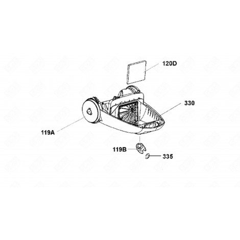 REAR WHEEL (MARK 119A) VACUUM CLEANER  - 1130539040