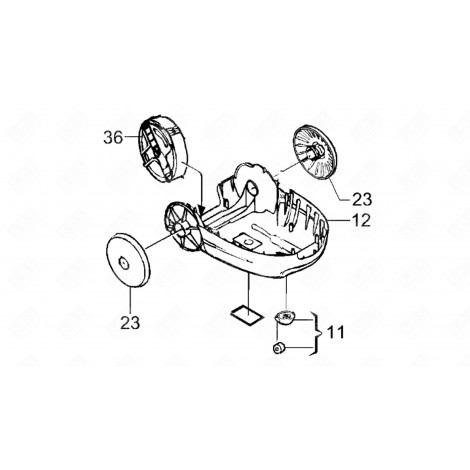 REAR WHEEL (MARK 23) VACUUM CLEANER  - 1129004014