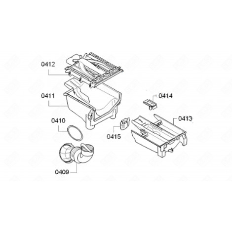 DETERGENT CONTAINER, DETERGENT CONTAINER (ID 0413) WASHING MACHINES - 11005646