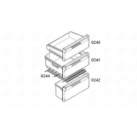 DRAWER (FREEZER PART) MARK 0240 ORIGINAL REFRIGERATOR, FREEZER - 00686076, 686076