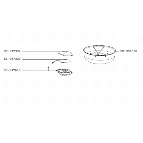 HANDLE TRIM (MARK SS-997332) COOKEO STEAMER - SS-997332