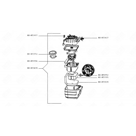 MOTOR (MARK RS-RT3751) VACUUM CLEANER  - RS-RT3751