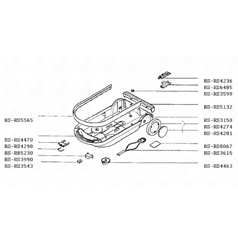 WHEEL (MARK RS-RS4274) VACUUM CLEANER  - RS-RS4274