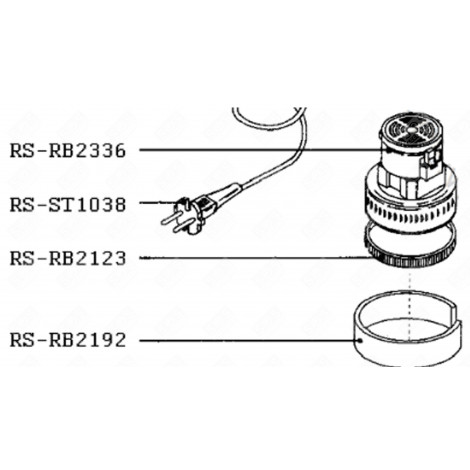 MOTOR WITH JOINTS (MARK RS-RB2336) VACUUM CLEANER  - RS-RB2336