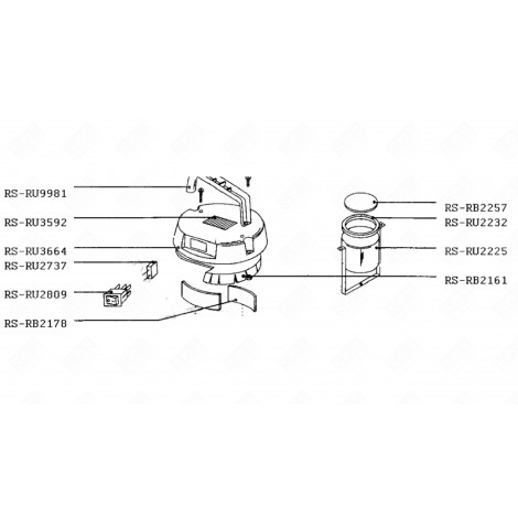 ENGINE FILTER (REFERENCE RS-RB2257) VACUUM CLEANER  - RS-RB2257