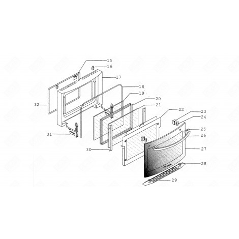 OUTER GLASS (CODE 27) GAS / ELECTRIC OVENS - C00265499