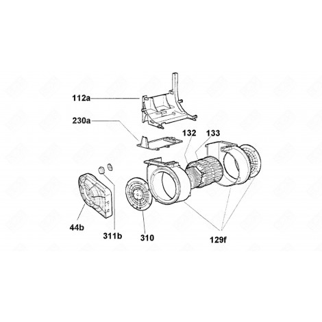 MOTOR (MARK 133) EXTRACTOR HOOD - 93952885