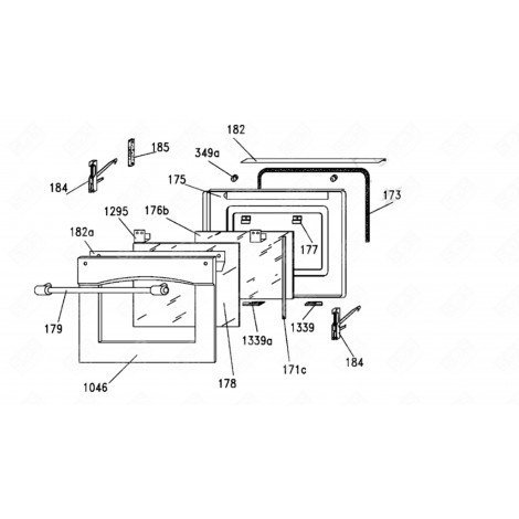 DOOR HANDLE (REFERENCE POINT 179) GAS / ELECTRIC OVENS - 93775625