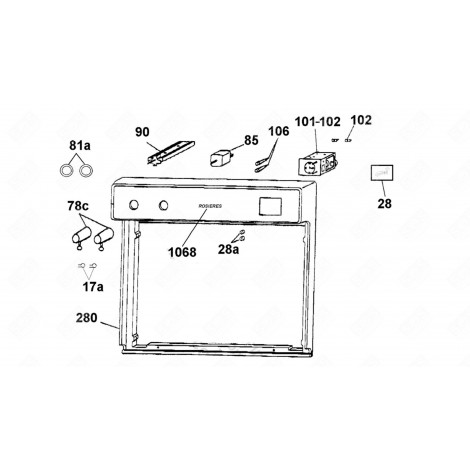 PROGRAMMING LEVER (REFERENCE 28A) GAS / ELECTRIC OVENS - 93754661