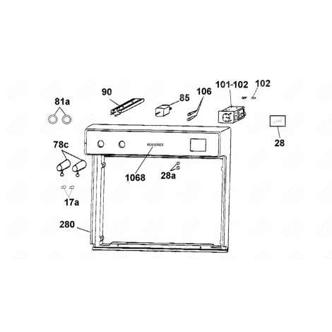 THERMOSTAT LEVER (REFERENCE 78C) GAS / ELECTRIC OVENS - 93754166