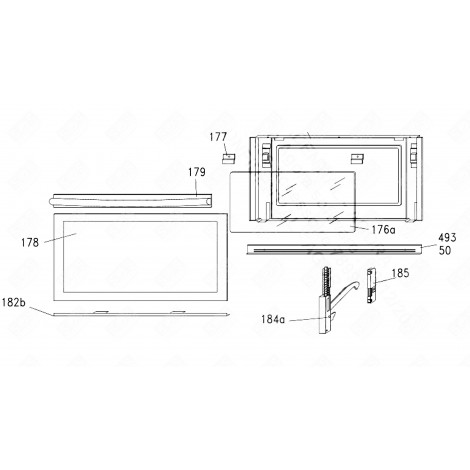 INNER GLASS (REFERENCE 176A) GAS / ELECTRIC OVENS - 93710853